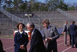 Iona Campagnolo standing on a running track in Germany