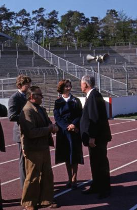 Iona Campagnolo standing on a running track in Germany