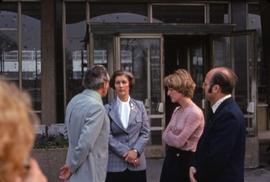 Iona Campagnolo speaking with three unknown people in East Germany