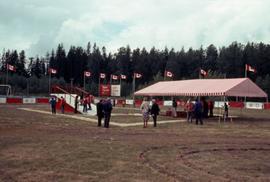 Outdoor booth with ramp at a Recreation Canada event in Kitimat