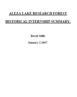 ALRFS Natural Resource History Internship