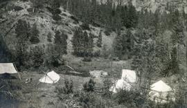 Camp at Fish Dam, Christina Creek, in July