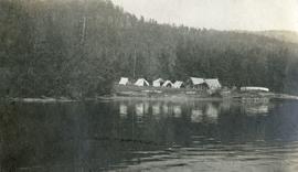 Camp at Texas Point, Christina Lake, in August