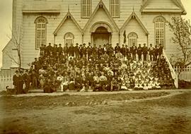 Community gathering at Metlakatla Church during Synod