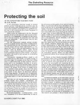 "Political Realities - Protecting our Dwindling Soil Resource" article by Gary Runka