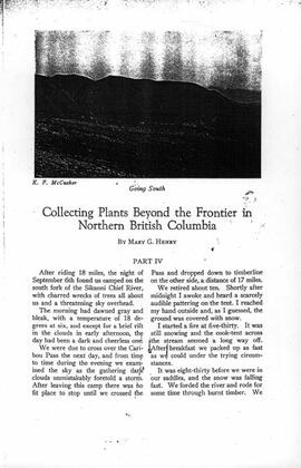 "Collecting Plants Beyond the Frontier in Northern British Columbia - Part IV"
