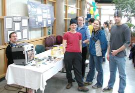 Students at research fair