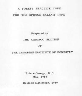 A Forest Practice Code for the Spruce-Balsam Type