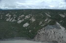 Debris-covered terminus of Klutlan Glacier, near landing spot