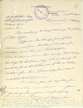 Original correspondence and certificate