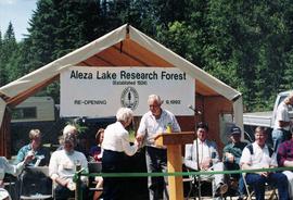 Aleza Lake Research Forest Re-Opening Ceremony - July 9, 1992
