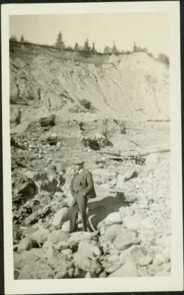 Unknown Man Standing in Rocks