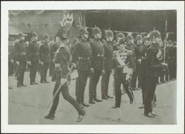King George V inspecting members of the Royal Irish Constabularly