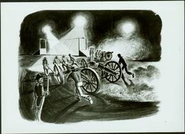 Photograph of artwork: “Naval Gun Race, 1812”