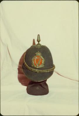 Close-up of Royal Irish Constabulary helmet
