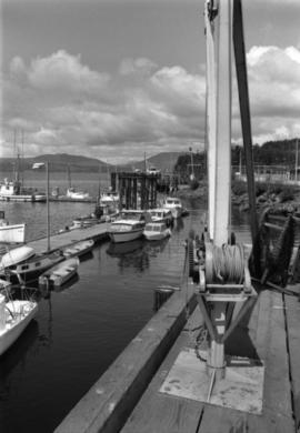 Boats and hoist in Prince Rupert marina