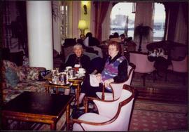 Bridget Moran & Mary John Having Tea at the Empress Hotel in Victoria, BC
