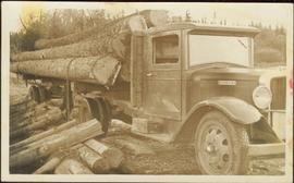 Unloading Logs at Giscome, BC