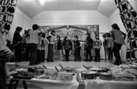 Glen Vowell First Nations children performing dances at potluck