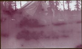 Taku River Survey - Man at Tent