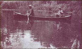 Taku River Survey - Two Men in Canoe