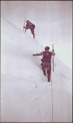 Taku River Survey - Two Men Hiking in Snow