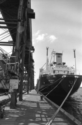 Docked ship named “Dexterity” in Prince Rupert
