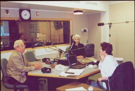 Chancellor's Tour - The Honourable Iona Campagnolo and Dr. Charles Jago during a radio interview ...