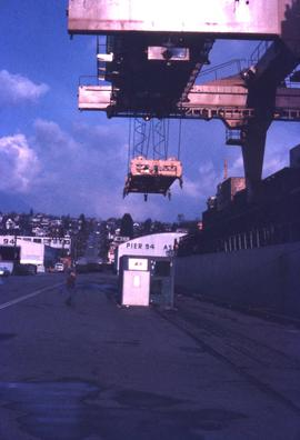 Crane and shipping container