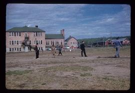Men's baseball game in Lejac, BC