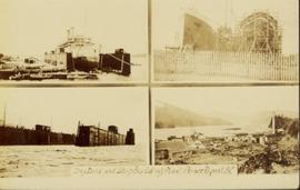 Another collage of four dry dock images