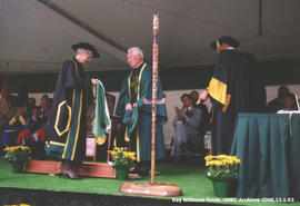 Ray Williston receiving honorary degree from UNBC