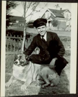 Dog & Unknown Man in Uniform
