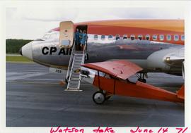 1971 - Flight Attendants on Plane at Watson Lake, YT