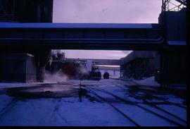Pulpmill - General - Railway tracks through mill site in winter