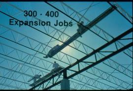 Original Construction - Graphic presentation slide: "300-400 expansion jobs" 