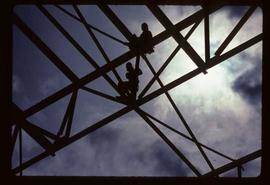 Pulpmill - Expansion Project - Iron workers on steel framing