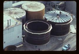 Pulpmill - Expansion Project - Recostisizing plant with new white liquor storage tanks under construction