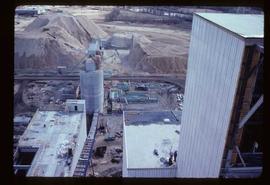 Pulpmill - Expansion Project - Chip piles and enclosed digester building, bleach plant and chip dumpers
