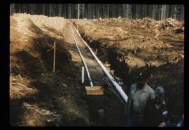 Reforestation - Willow Canyon Nursery - Laying pipe