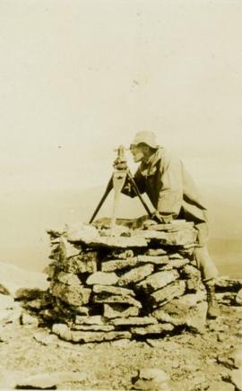 Al Phipps at his surveying station