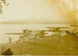 Two floatplanes at Takla Landing