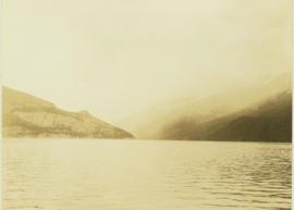 Wapiti Lake and unidentified mountains