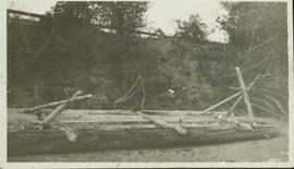 Rustic log raft - South Fort George