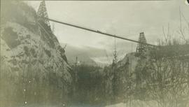 (Third?) Hagwilget Bridge spanning the Bulkley River Canyon between Old and New Hazelton