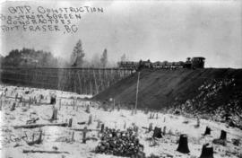 Grand Trunk Pacific Railway trestle constuction by Bostrom & Green Contractors at Fort Fraser...