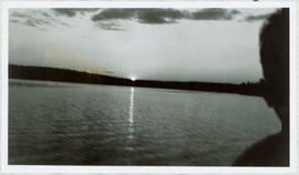 Sun on Horizon at Summit Lake