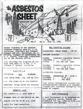 The Asbestos Sheet July 1964