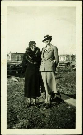 Violet Baxter Standing with Sister Ellen