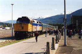 Eastbound VIA Rail train in Jasper